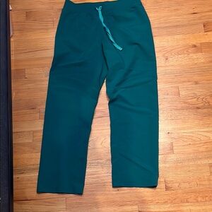 FIGs Hunter Green Wide Leg Scrub Pant